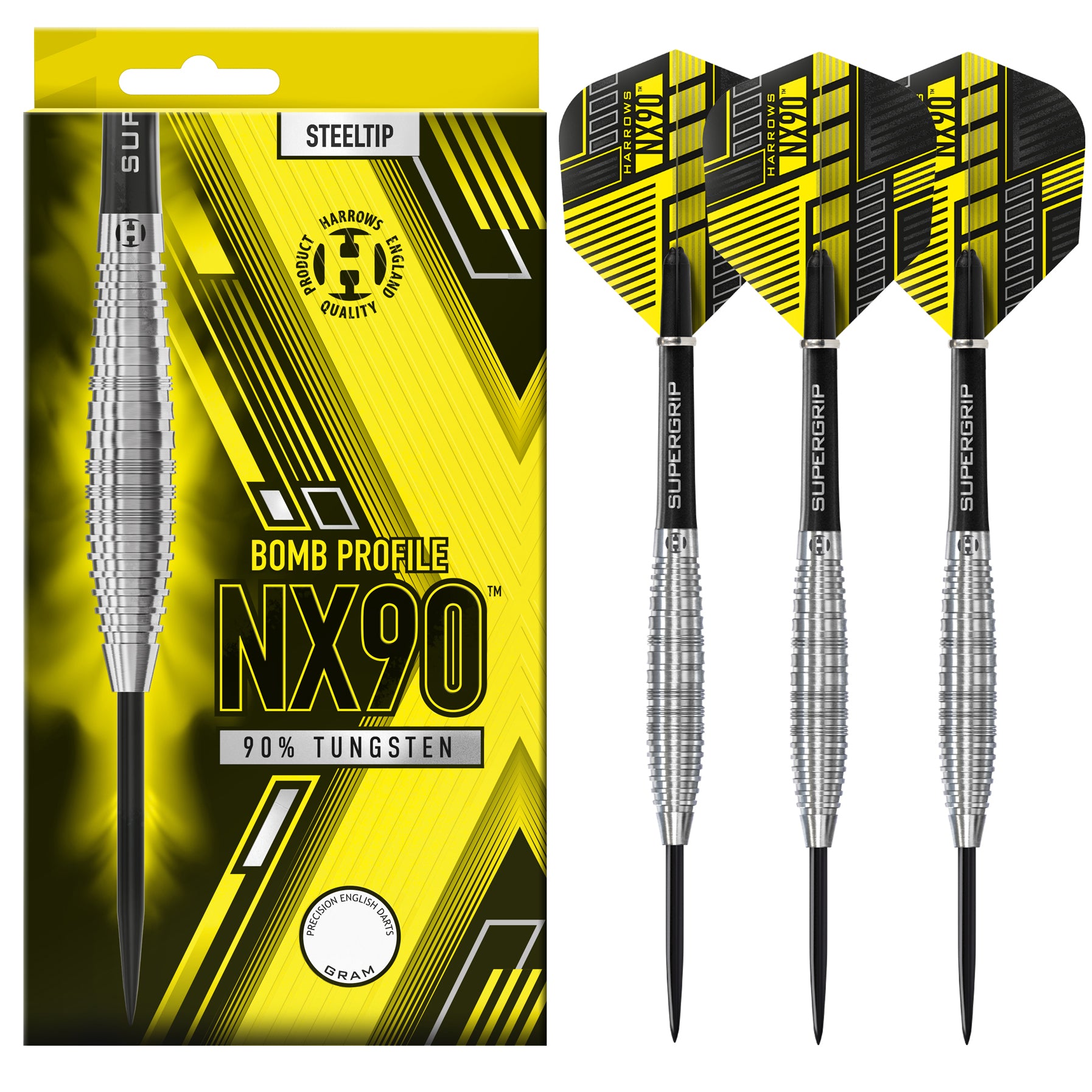 harrows-nx90-bomb-90-fl-chettes-pointe-acier-tungst-ne image 1