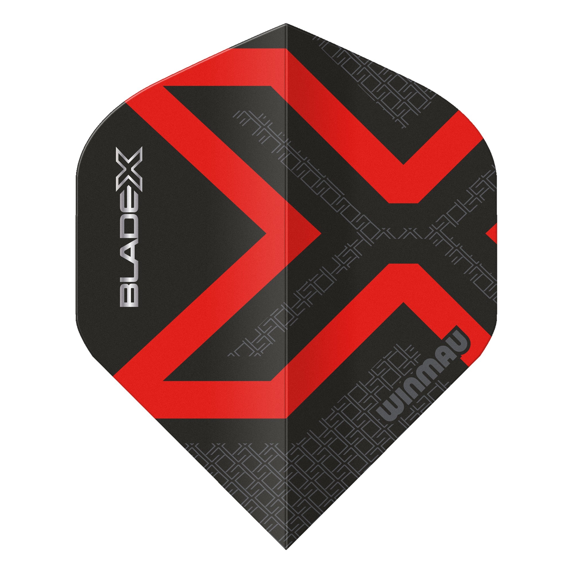 winmau-blade-x-prism-delta-metallic-black-red-ailettes-standard-x3 image 2