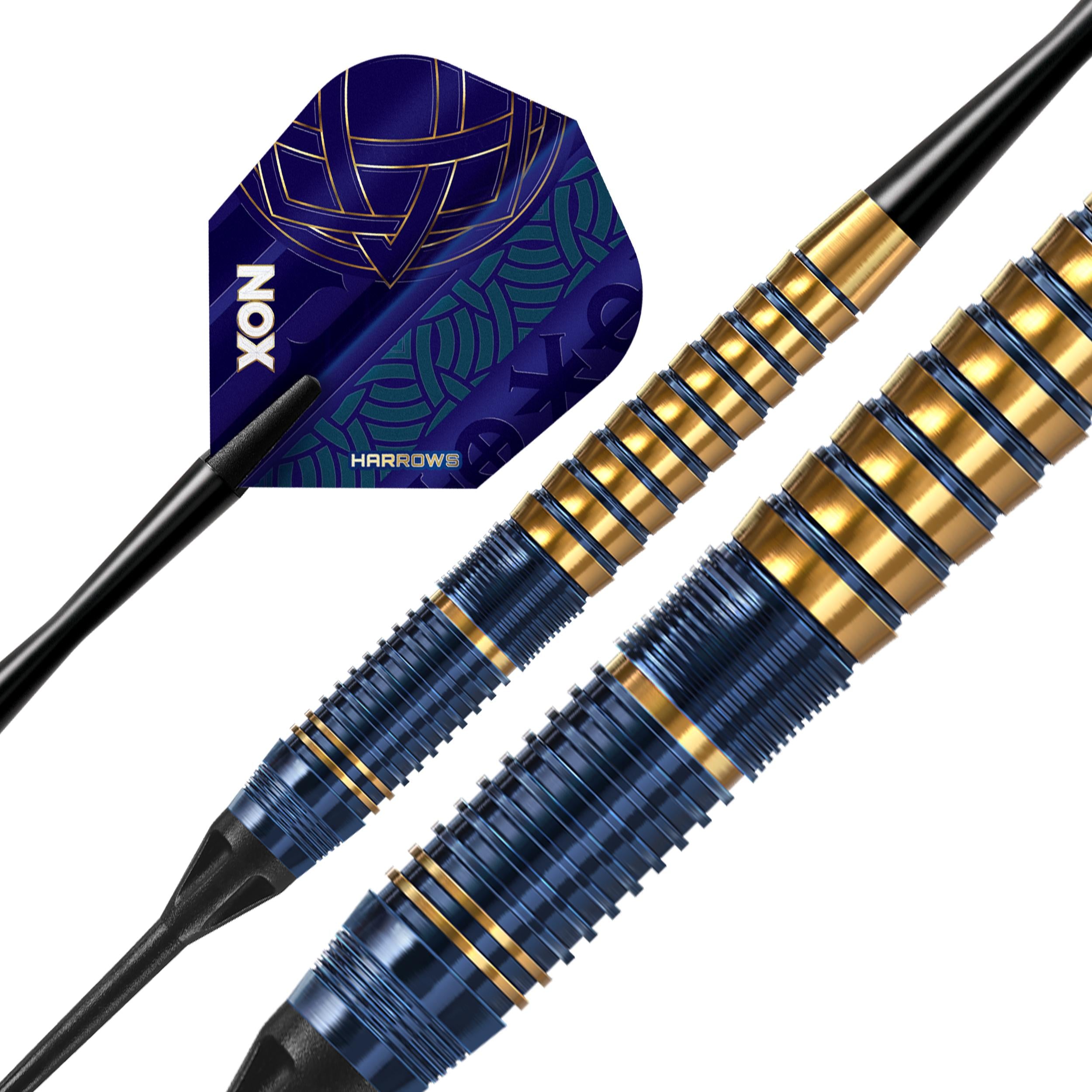 harrows-nox-fl-chettes-pointe-souple-bleu-or image 2