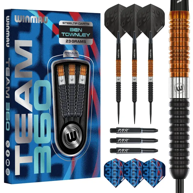 winmau-ben-townley-90-tungst-ne-fl-chettes-acier-49-28mm image 1