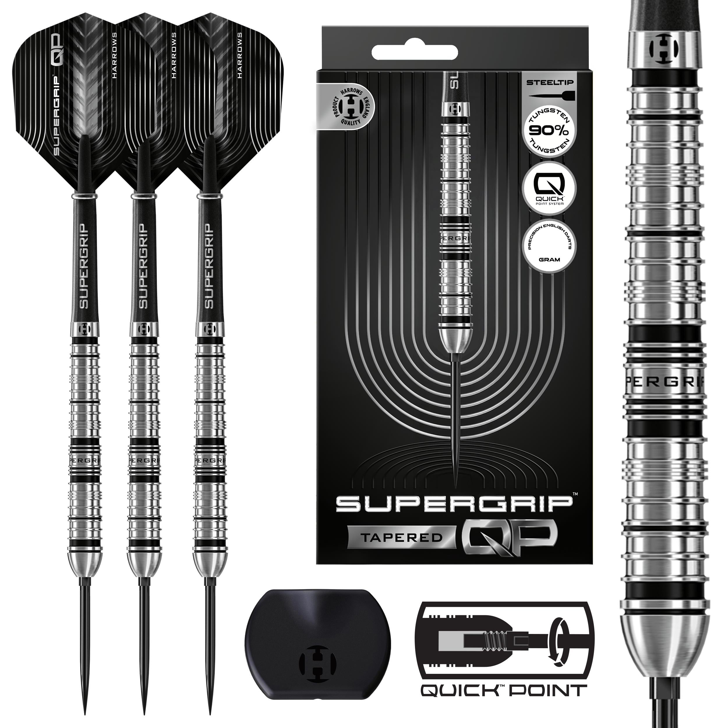 harrows-supergrip-qp-tapered-90-tungst-ne-steel-tip-quick-point image 1