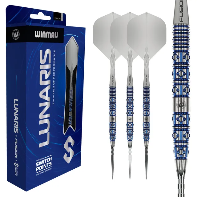 winmau-lunaris-fl-chettes-switch-point-tapered-bleu-lectrique image 1
