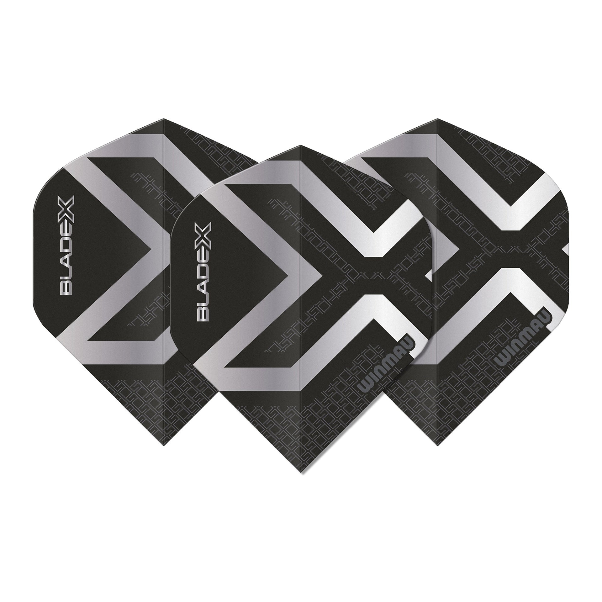 winmau-blade-x-prism-delta-vols-standard-noir-m-tallique-et-argent image 1