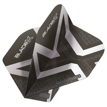 winmau-blade-x-prism-delta-vols-standard-noir-m-tallique-et-argent image 3