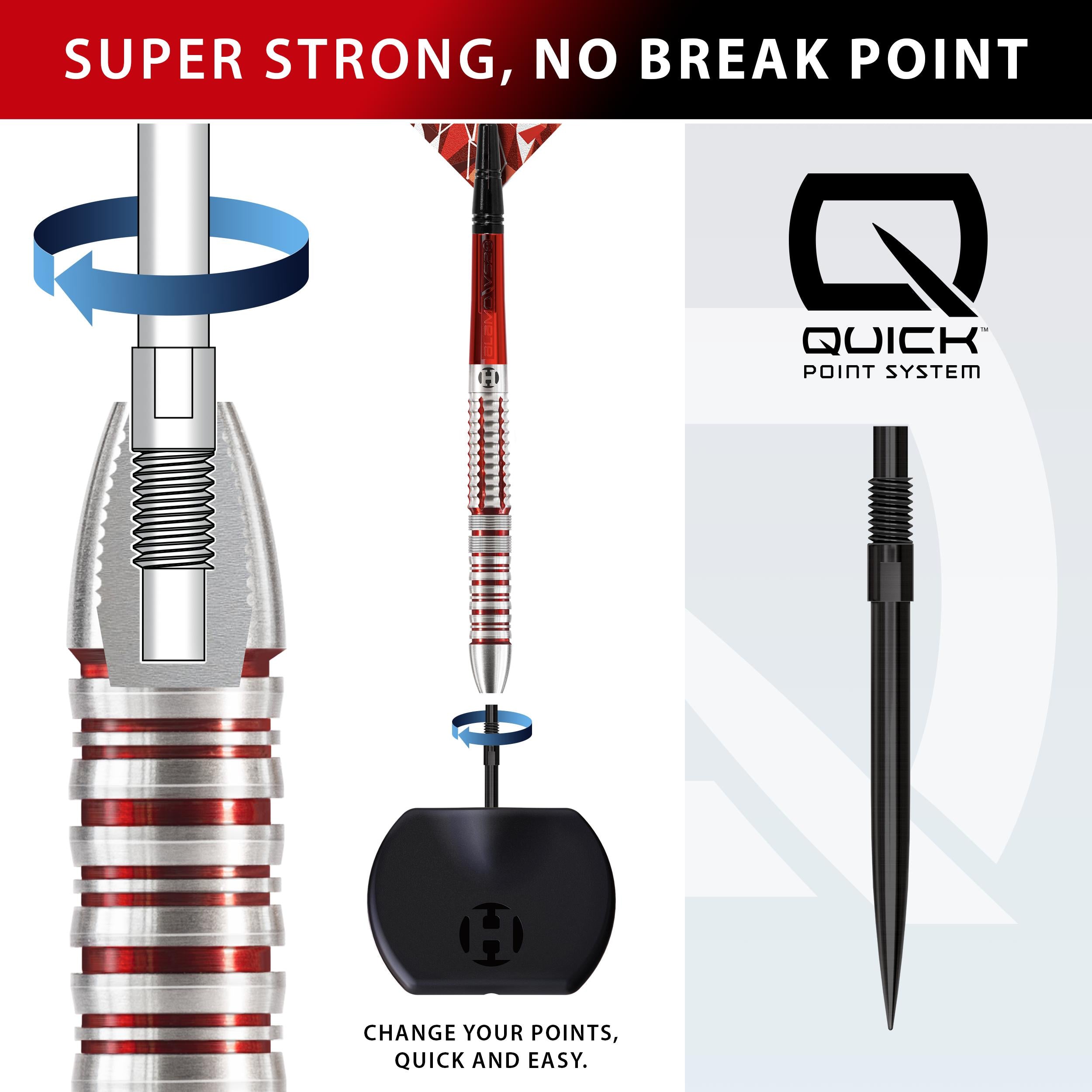 harrows-damon-heta-90-series-2-quick-point-darts-fl-chettes-pointe-acier image 3