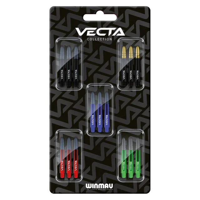 winmau-vecta-shafts-collection-lot-de-tiges-de-fl-chettes-5-couleurs image 1